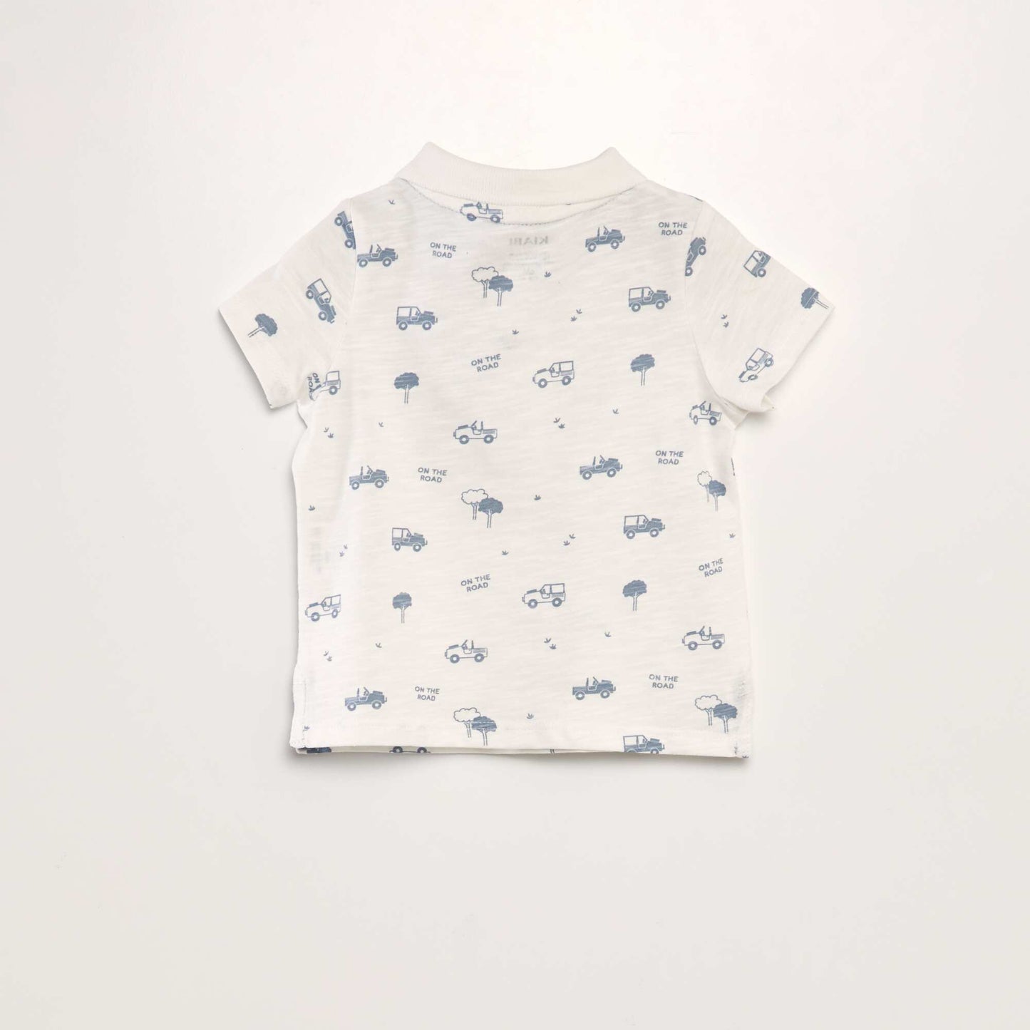 Polo   motif Blanc