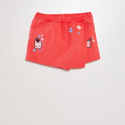 Jupe portefeuille 'Gaby et la maison magique' Corail