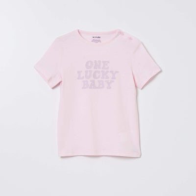 T-shirt en coton imprim Rose