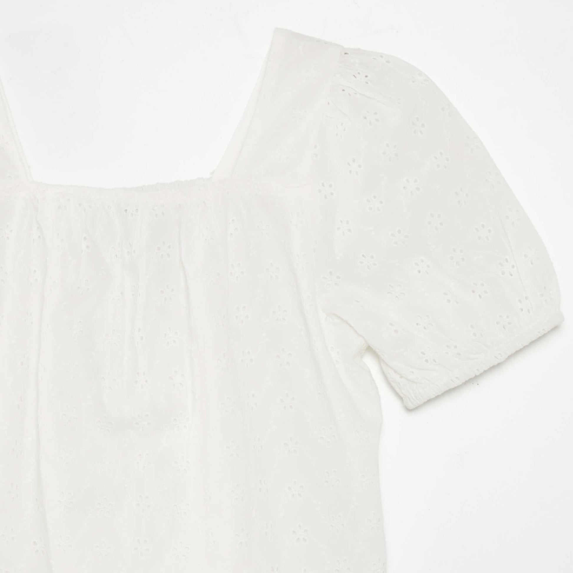 Blouse en broderie anglaise Blanc