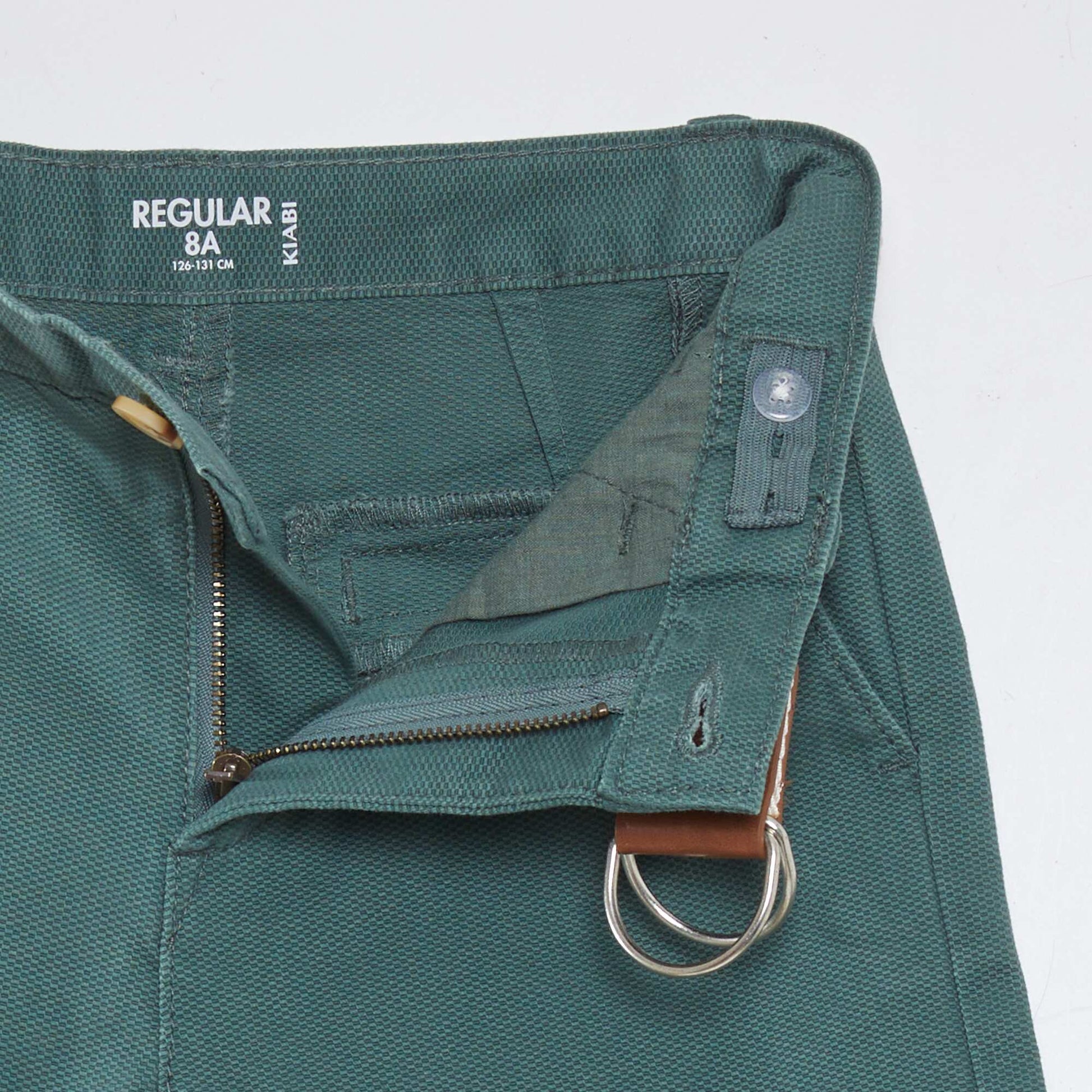 Short chino + ceinture Vert