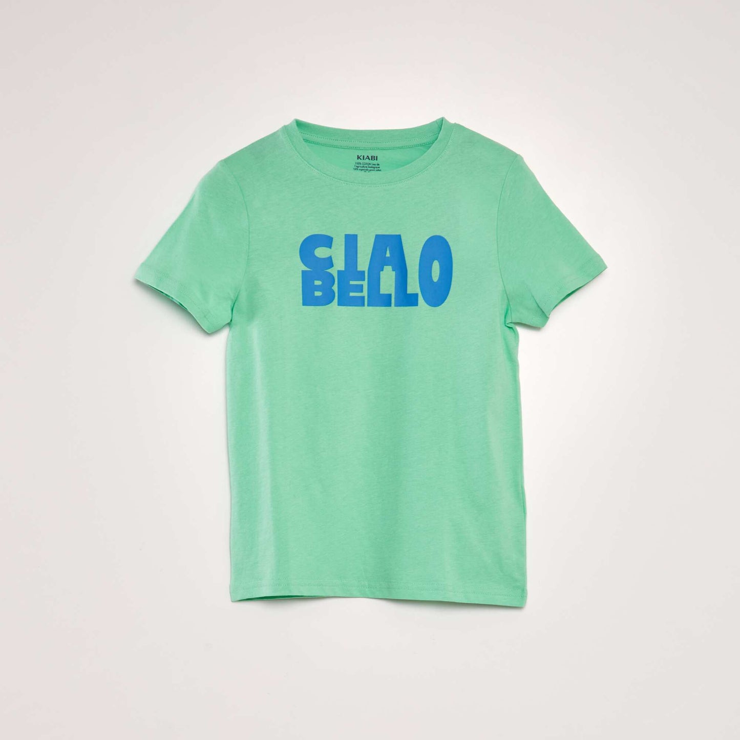 T-shirt imprim en coton VERT