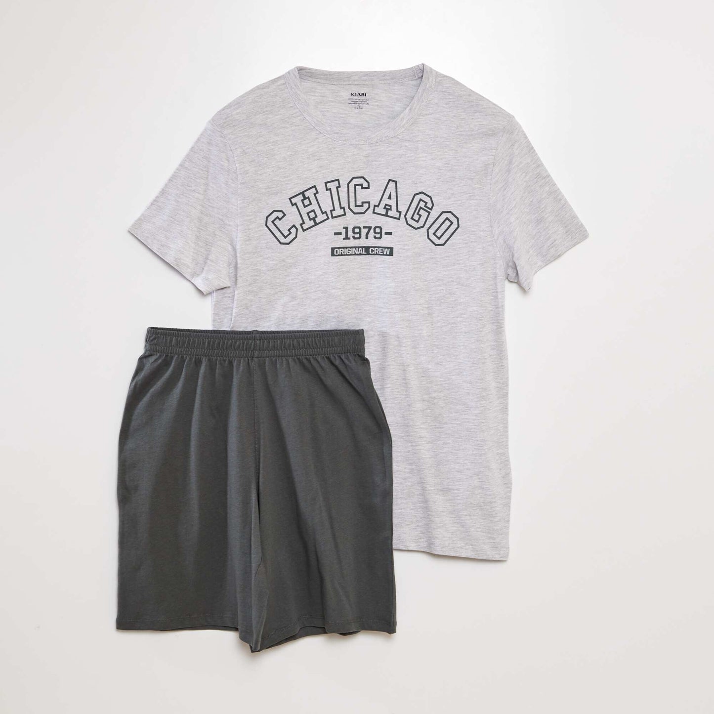 Ensemble pyjama court - 2 pi ces GRIS