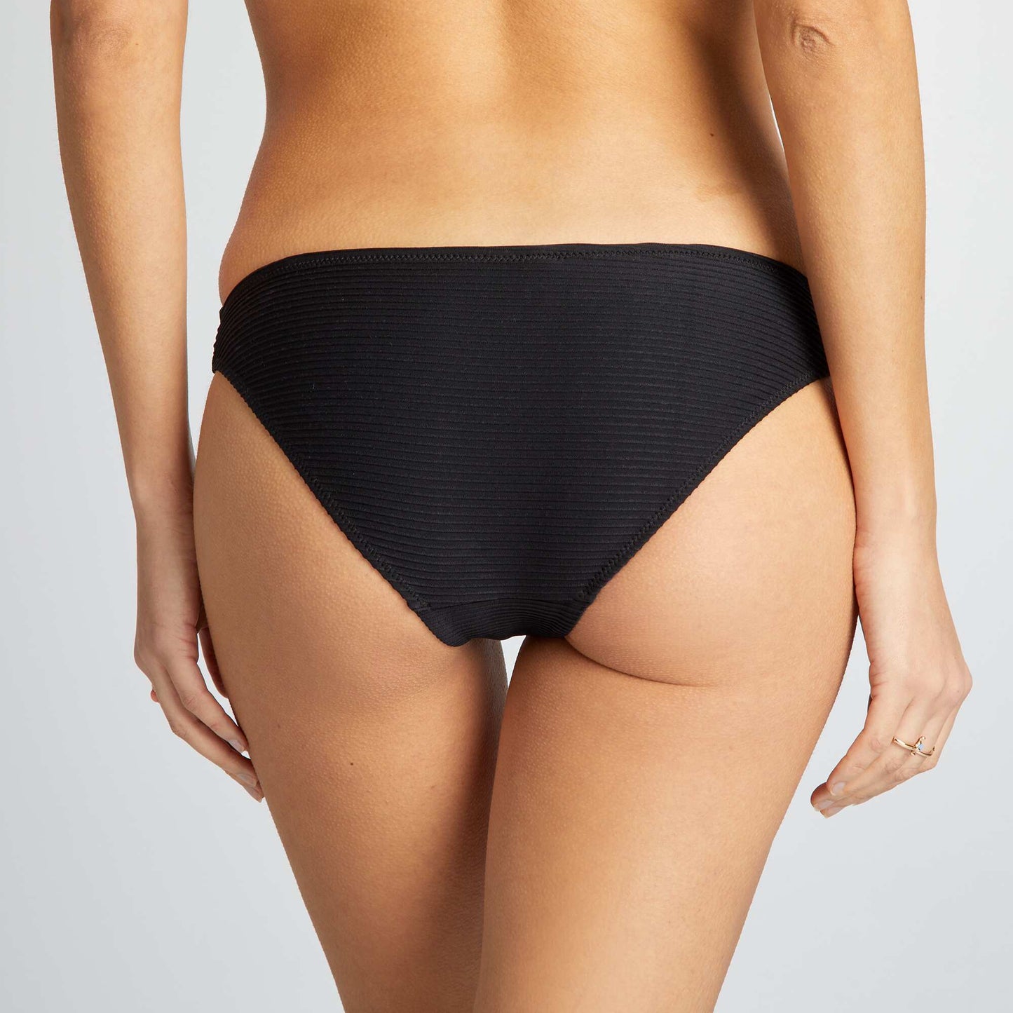 Culotte de bain en maille gaufr e noir