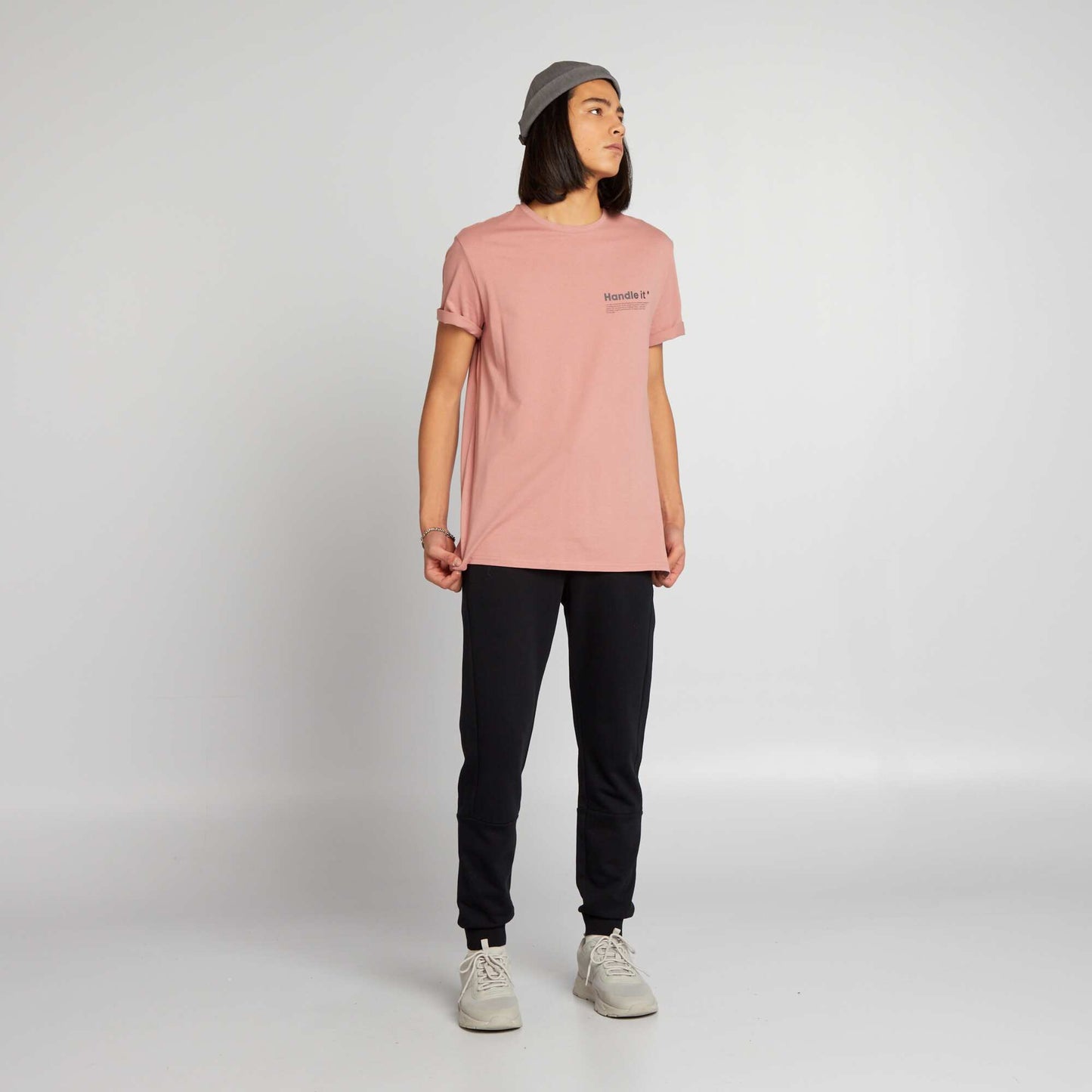 T-shirt imprim  manches courtes ROSE