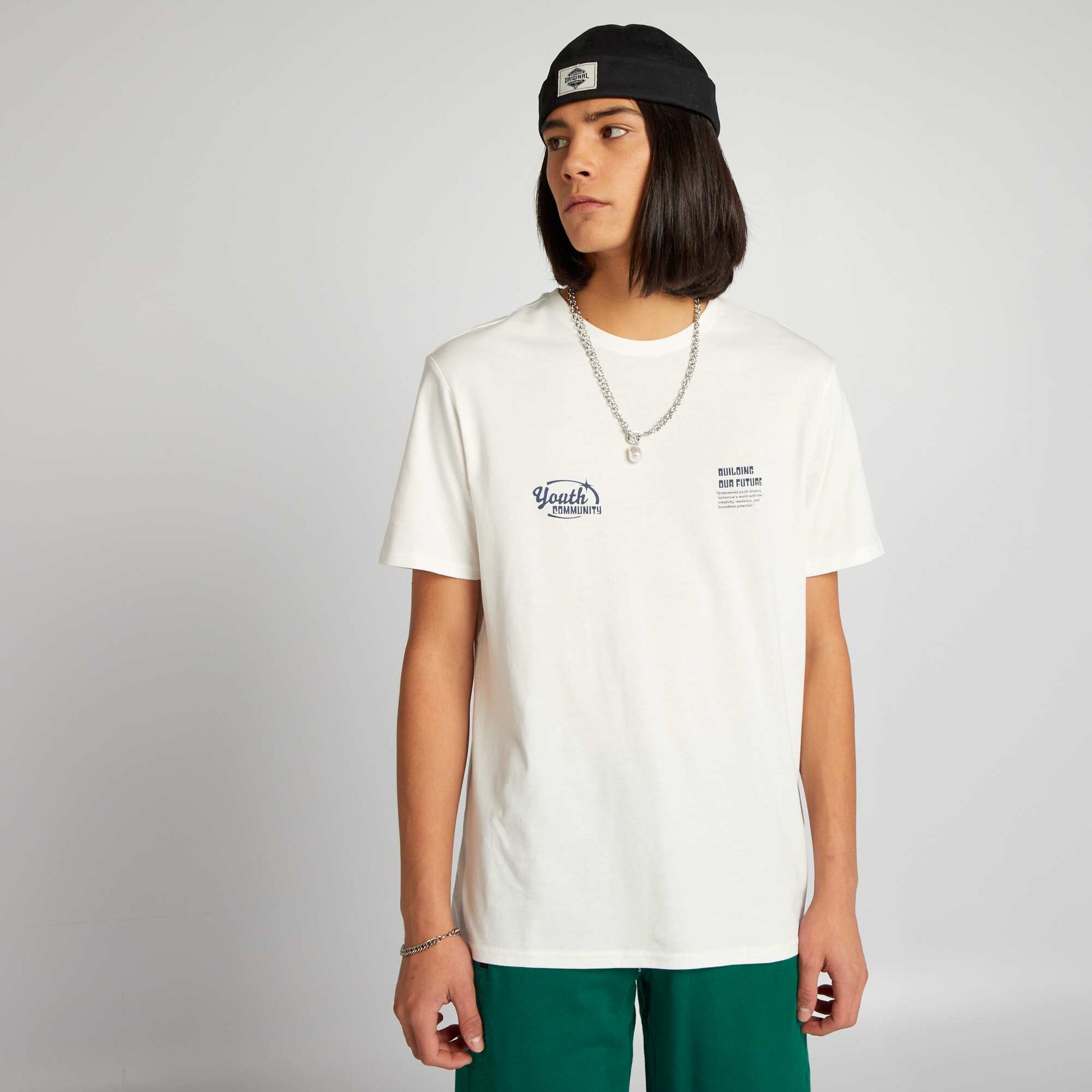 T-shirt imprim manches courtes Blanc