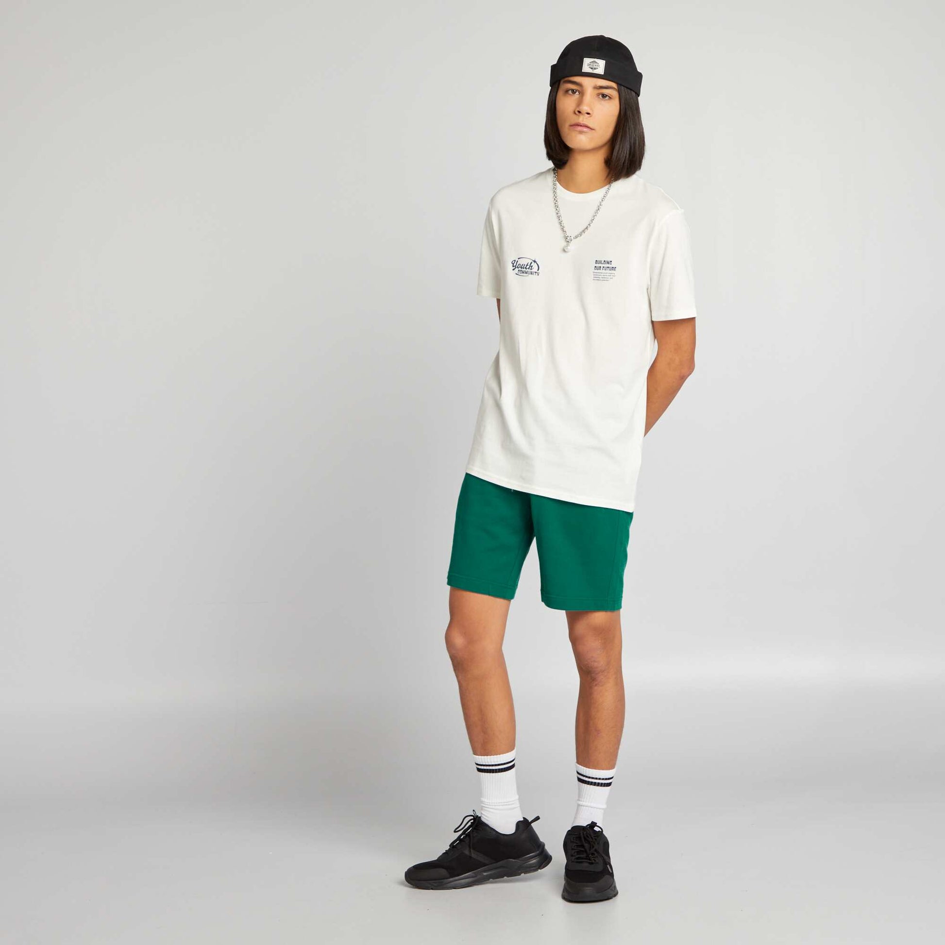 T-shirt imprim manches courtes Blanc