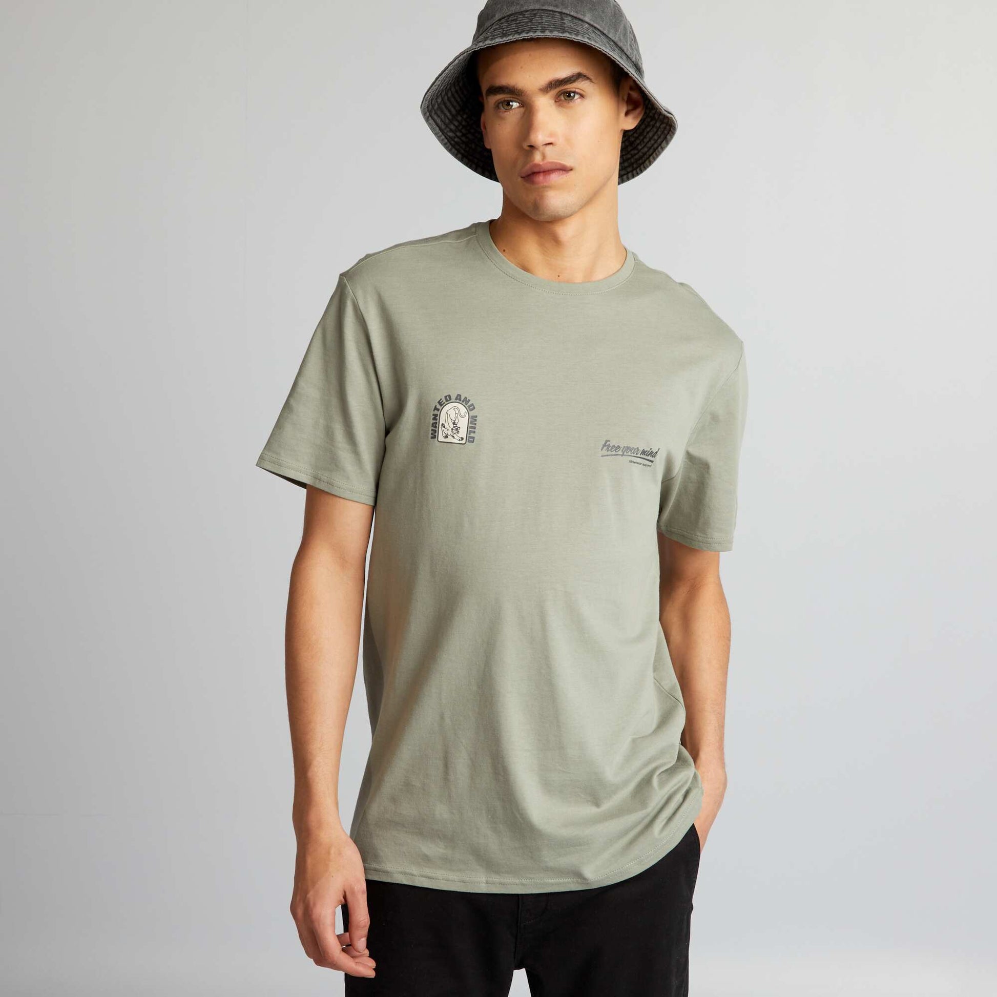 T-shirt imprim manches courtes Vert