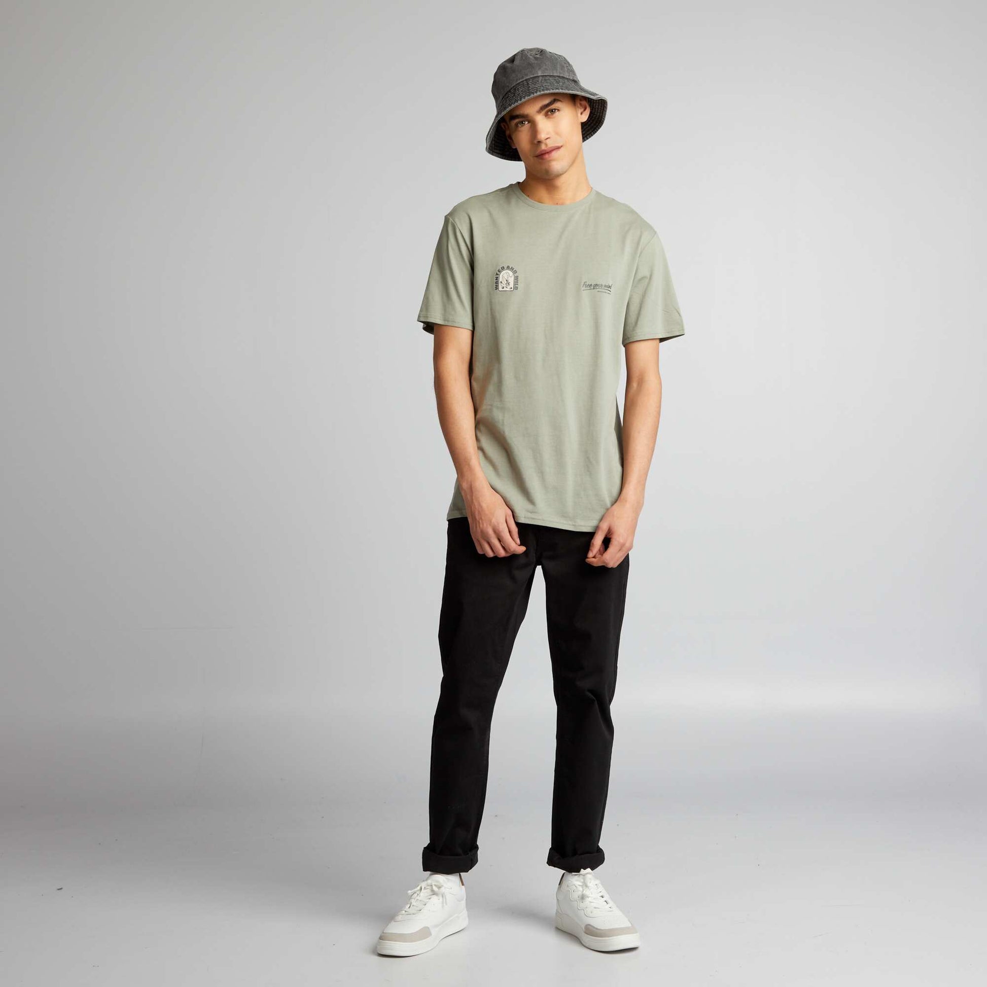 T-shirt imprim manches courtes Vert