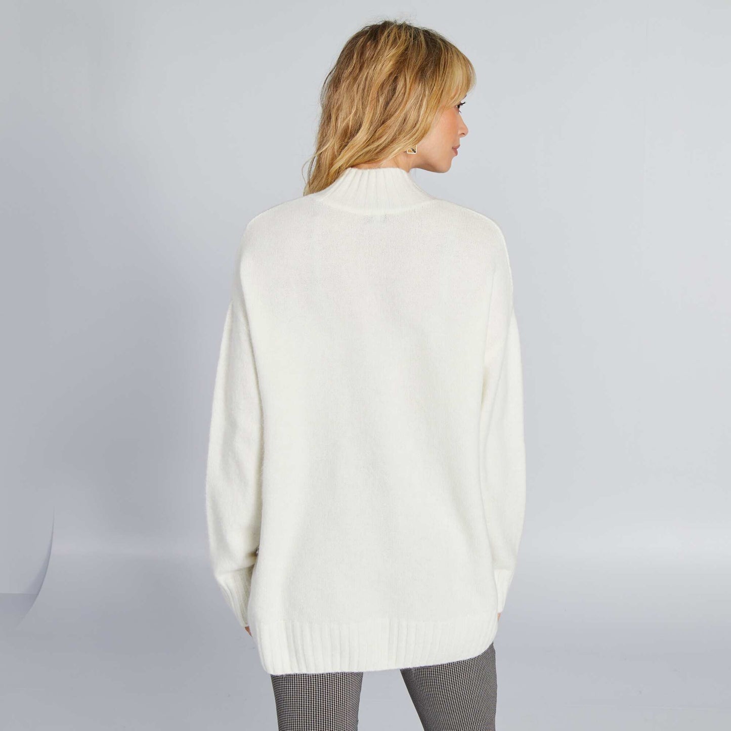 Pull col montant blanc