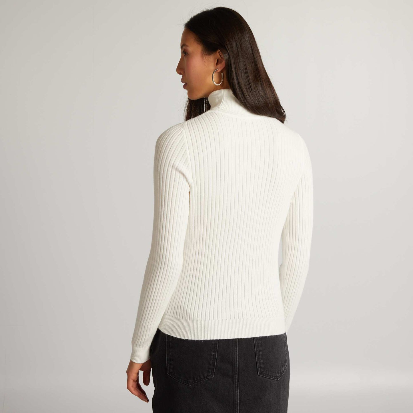 Pull c tel col montant blanc