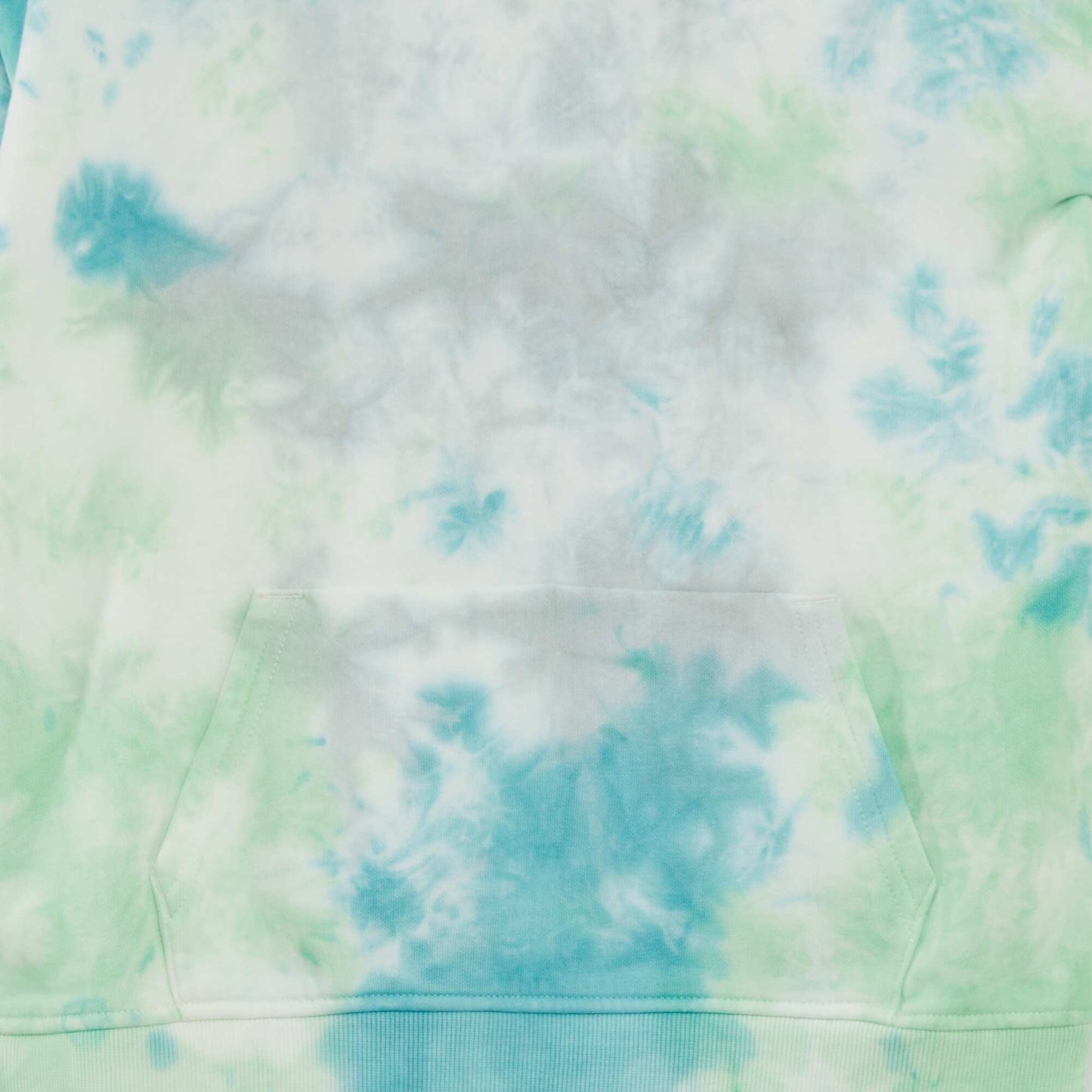 Sweat capuche effet tie and dye VERT