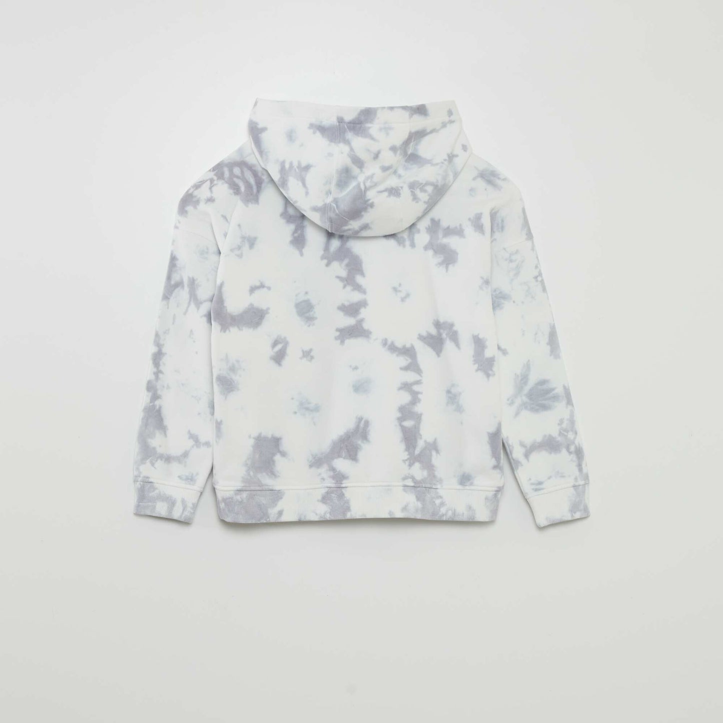 Sweat capuche effet tie and dye GRIS