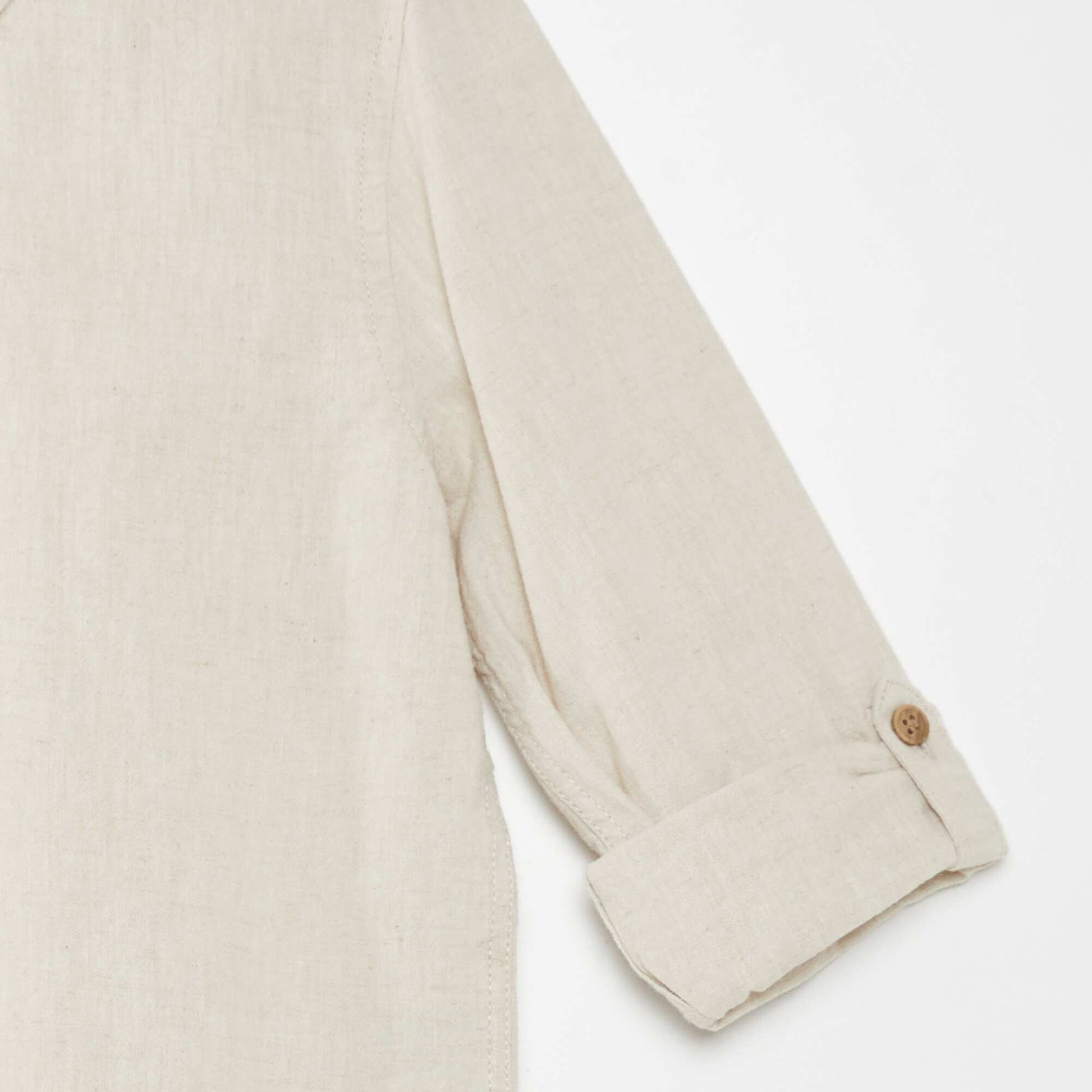 Chemise avec retroussables Beige