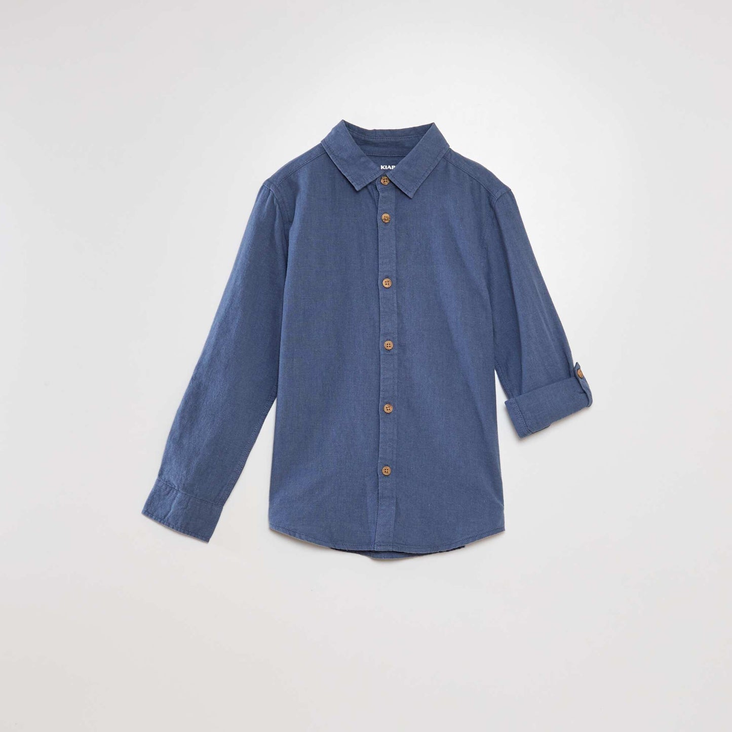 Chemise avec retroussables Bleu