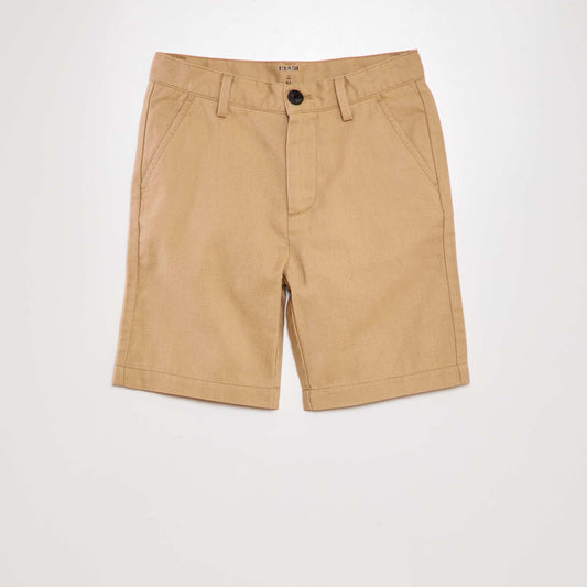 Bermuda chino droit Beige