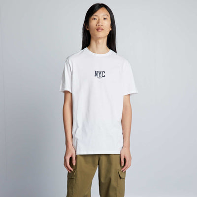 T-shirt en jersey col rond Blanc