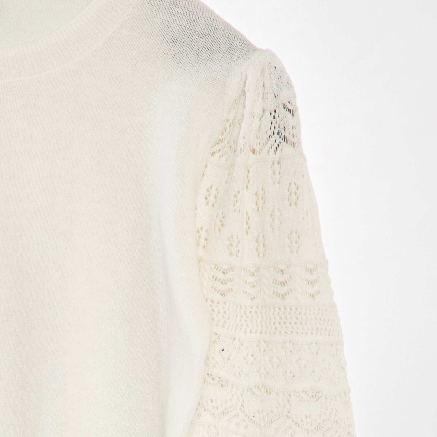 Pull en maille fine Blanc