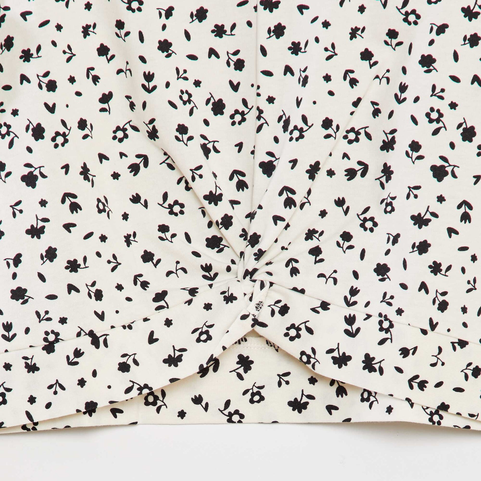 Tee-shirt nou devant Noir/blanc