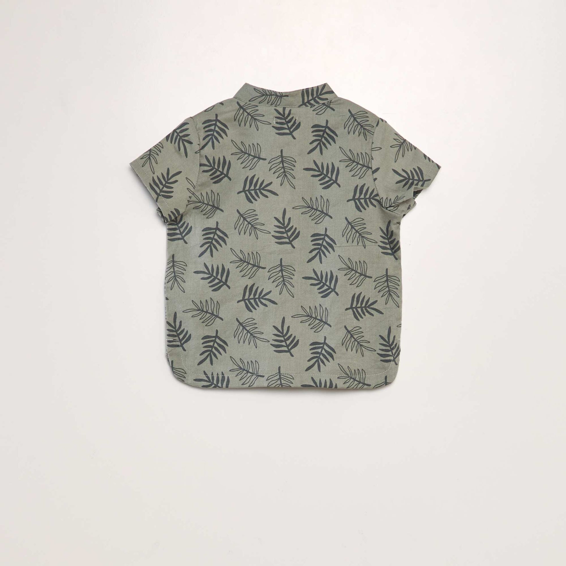 Chemise à col mao Kaki