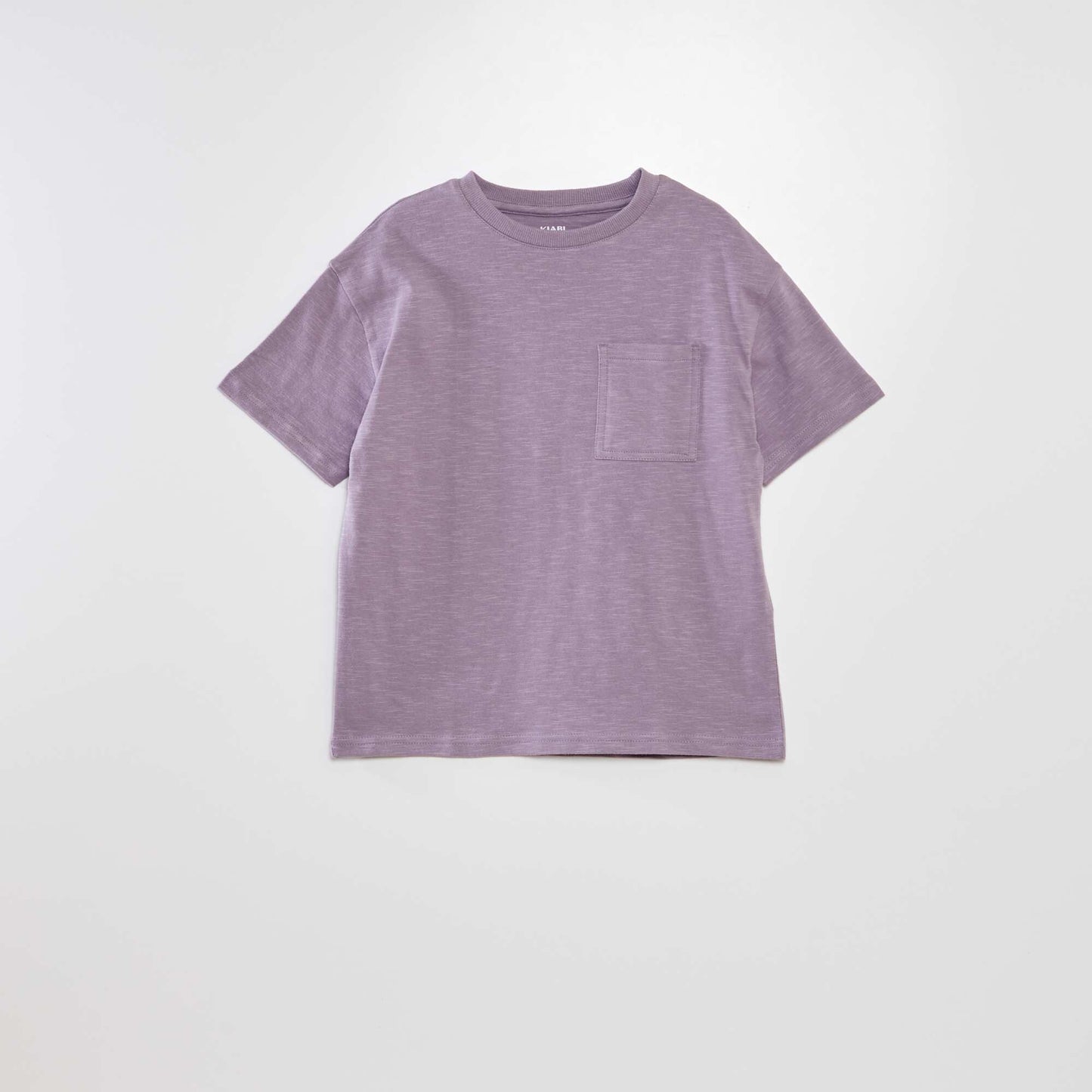 T-shirt large col rond Violet