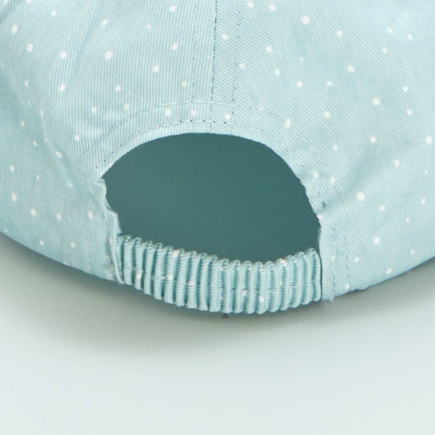 Casquette en denim motif pois Bleu