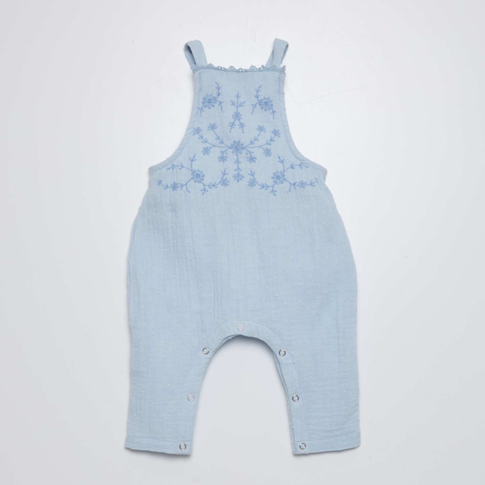 Salopette en gaze de coton Bleu