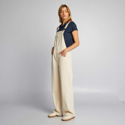Salopette en jean Beige