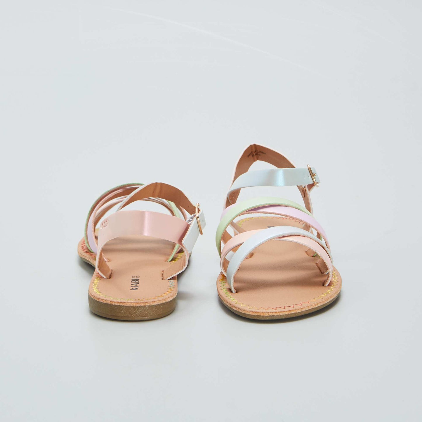 Sandales brides multicolores Multicolore