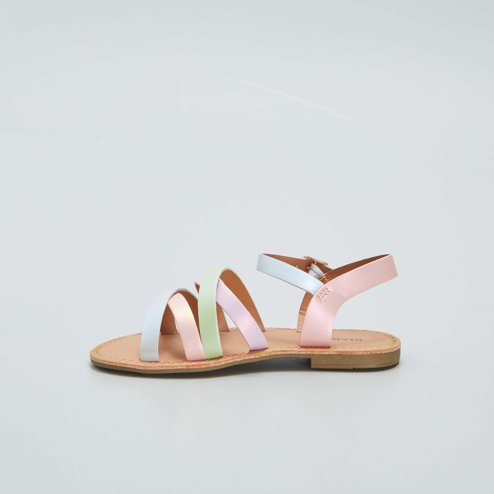 Sandales brides multicolores Multicolore