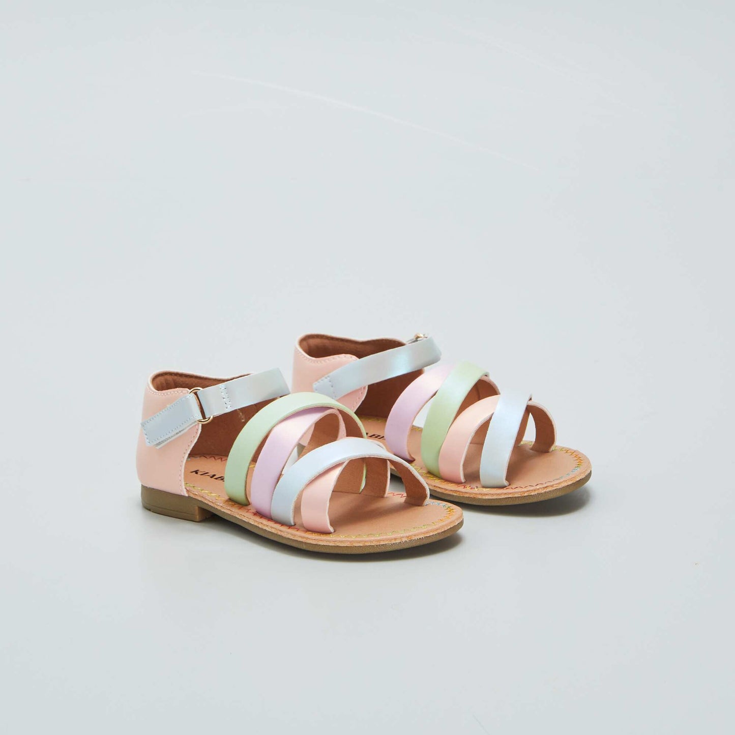 Sandales brides multicolores Multicolore