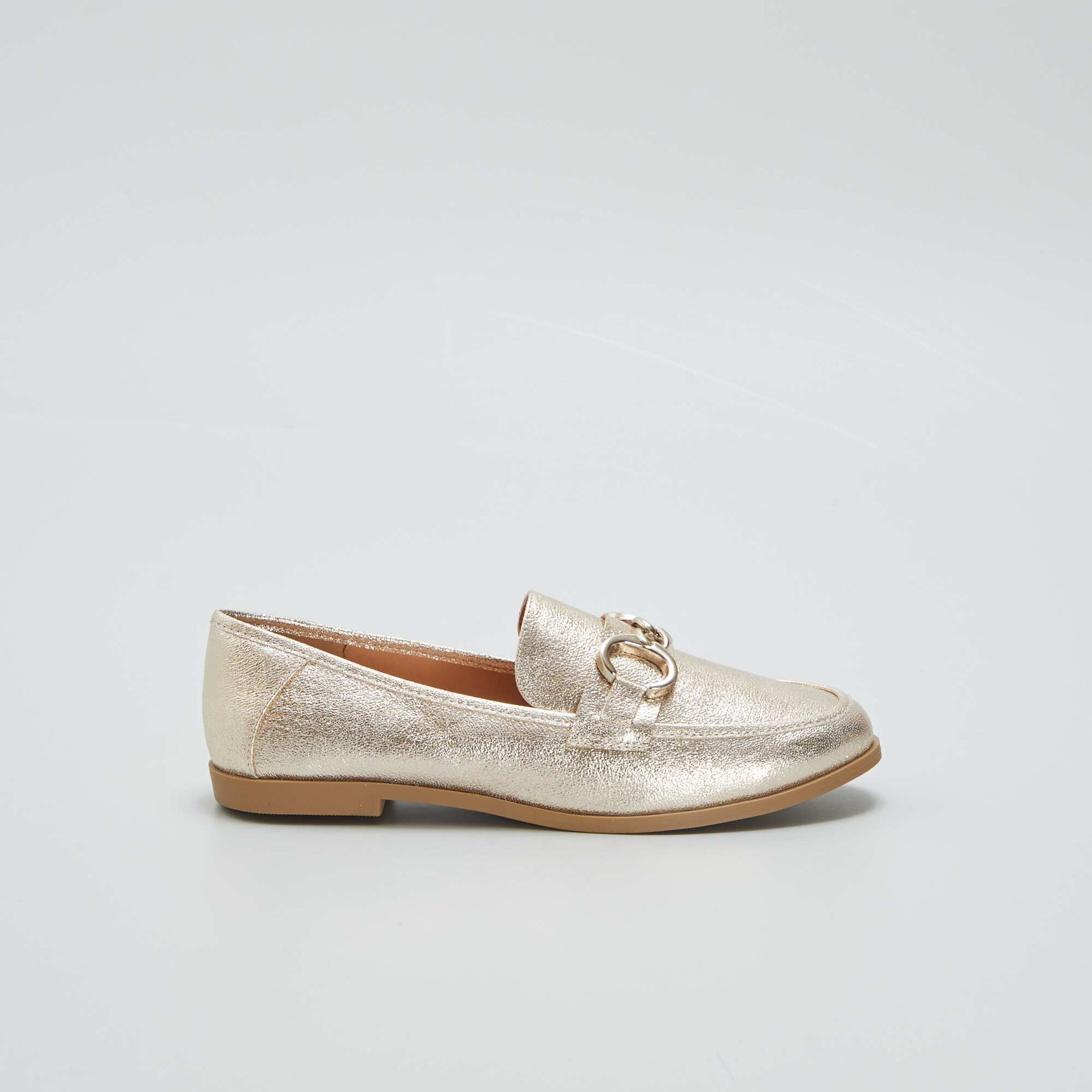 Mocassins dor s et paillet s Jaune