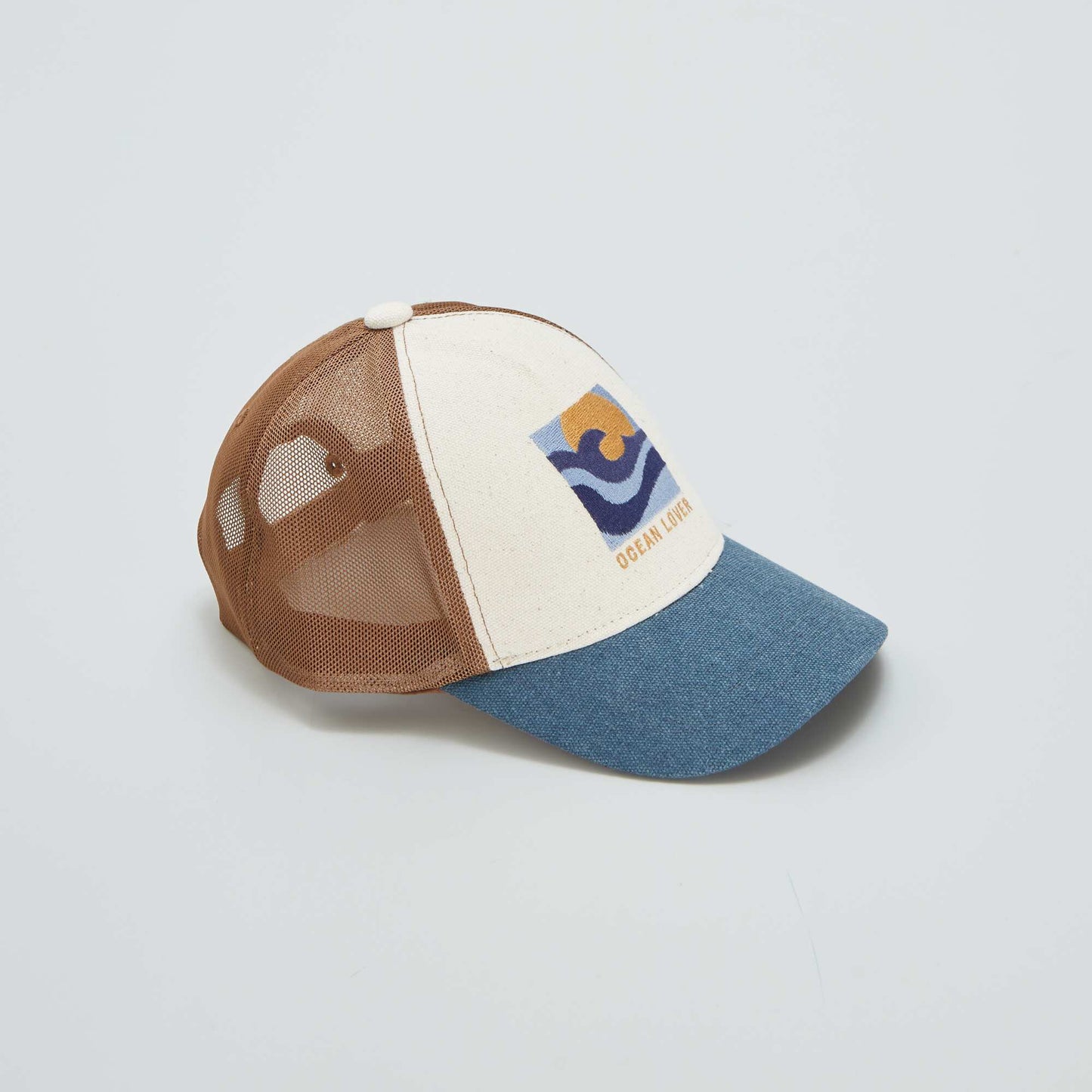 Casquette en nylon avec imprim  Beige/bleu/marron