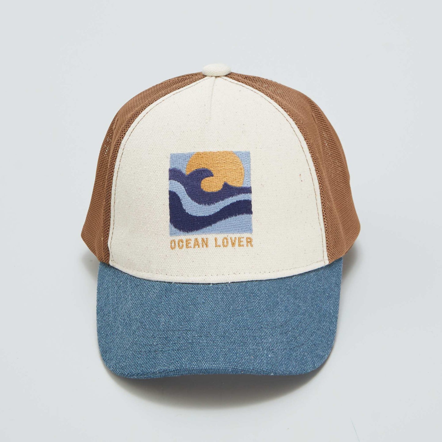 Casquette en nylon avec imprim  Beige/bleu/marron