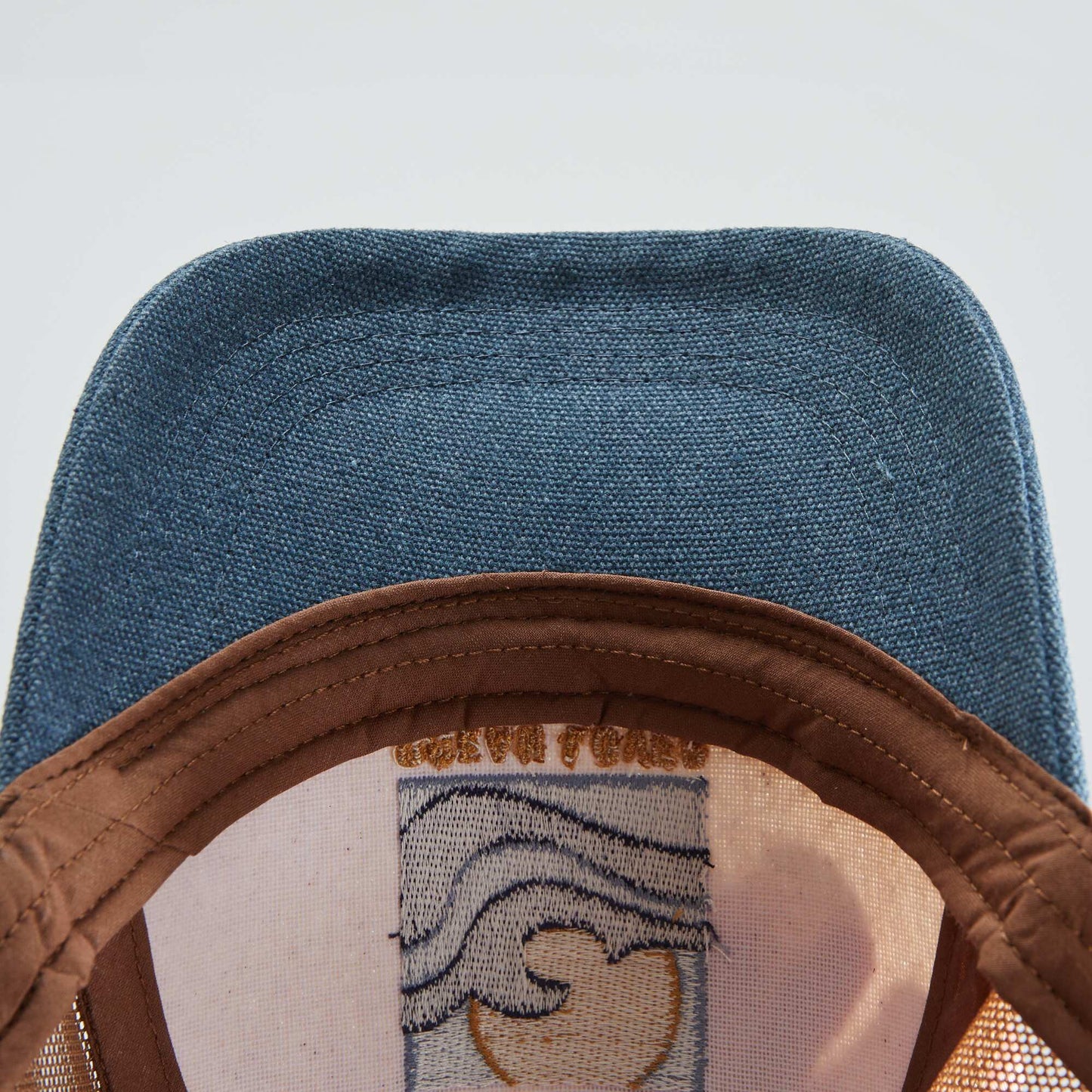 Casquette en nylon avec imprim  Beige/bleu/marron