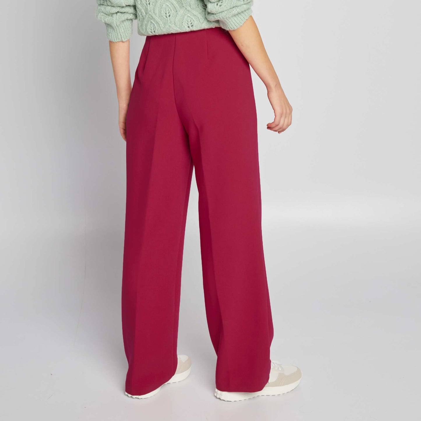 Pantalon droit avec 2 poches plaqu es Rouge