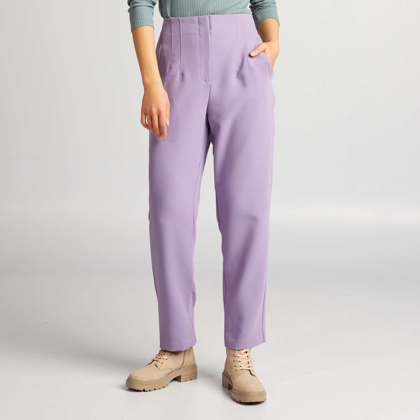 Pantalon droit Violet