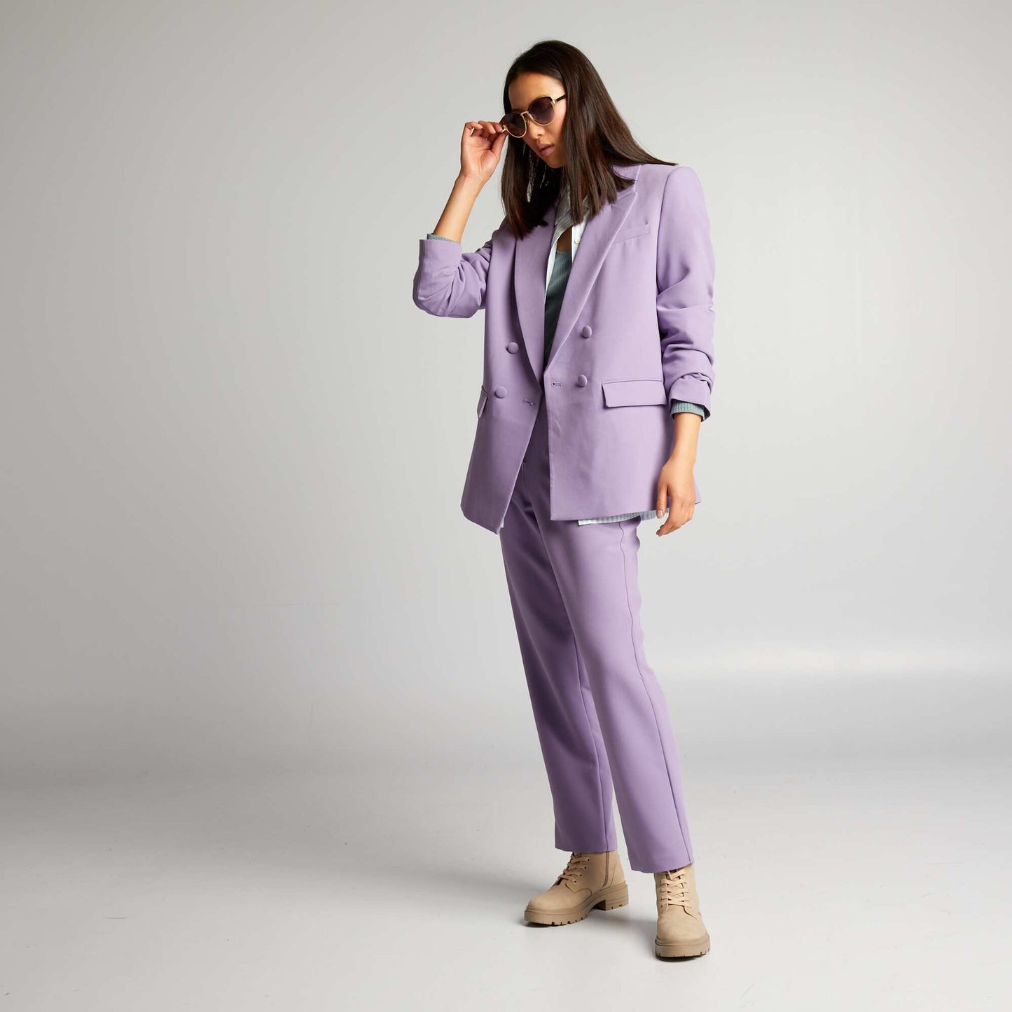 Pantalon droit Violet