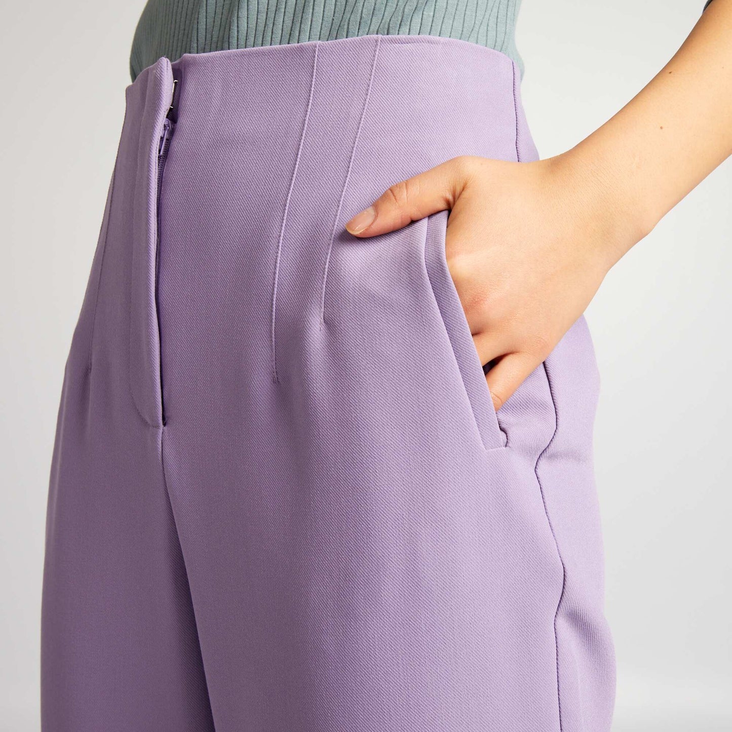 Pantalon droit Violet