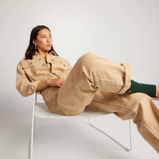 Combinaison en jean Beige