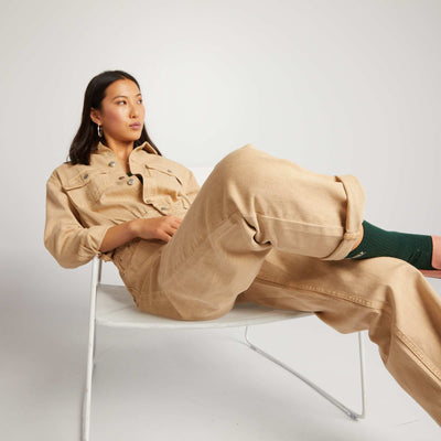 Combinaison en jean Beige