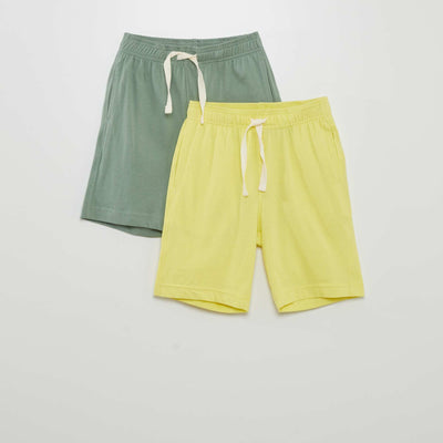 Lot de 2 shorts unis Jaune