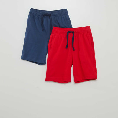 Lot de 2 shorts unis Bleu