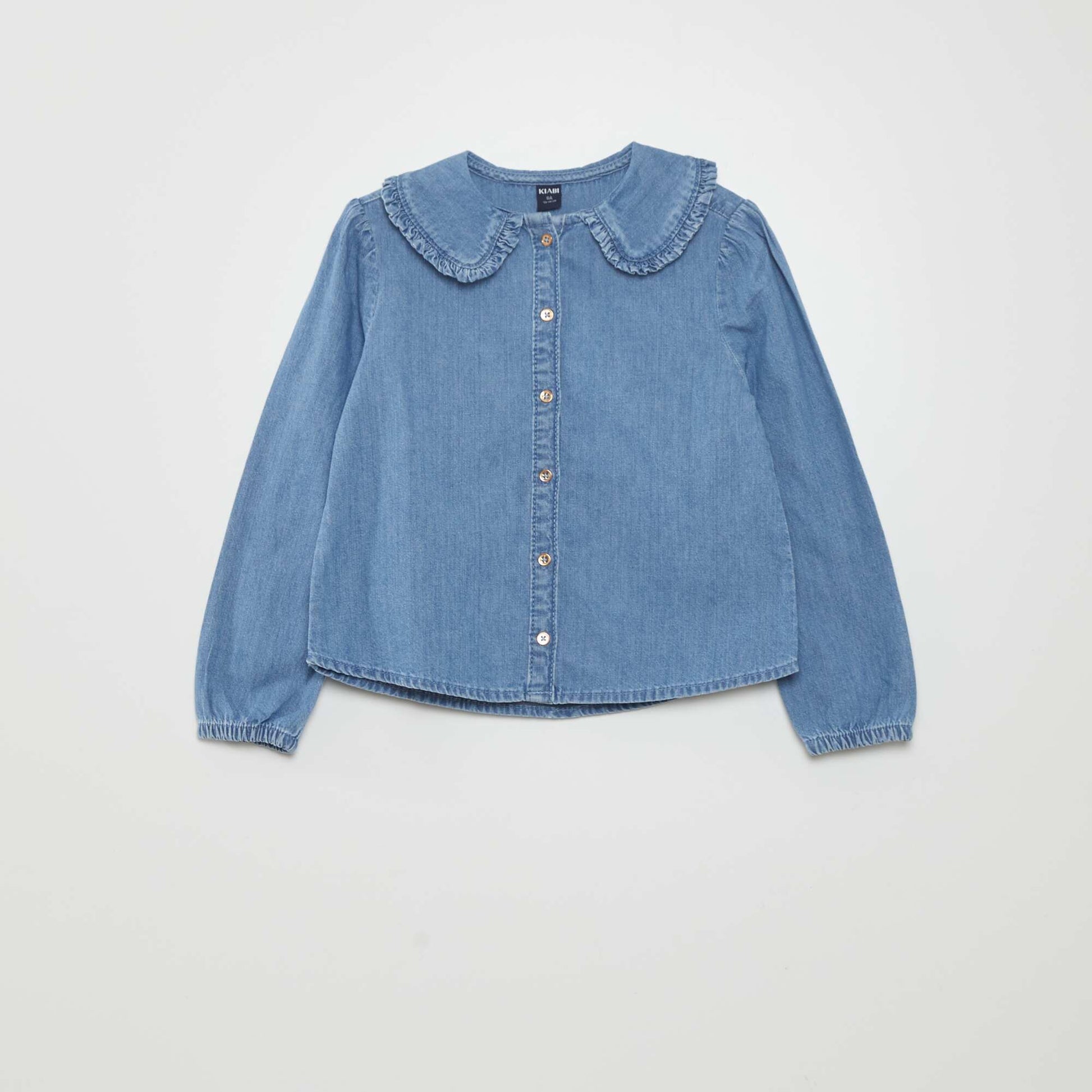 Chemisier col claudine Bleu