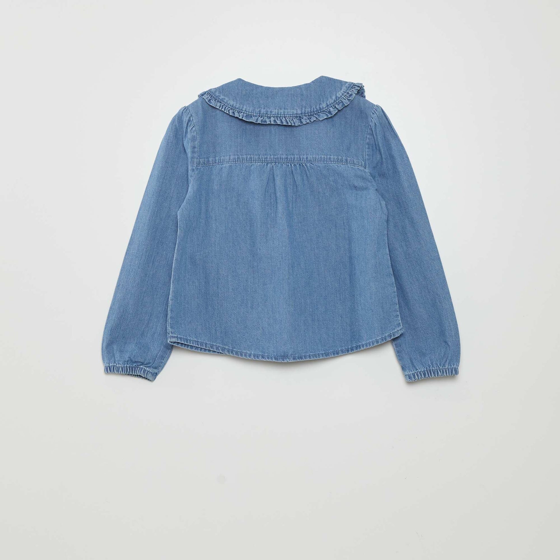 Chemisier col claudine Bleu
