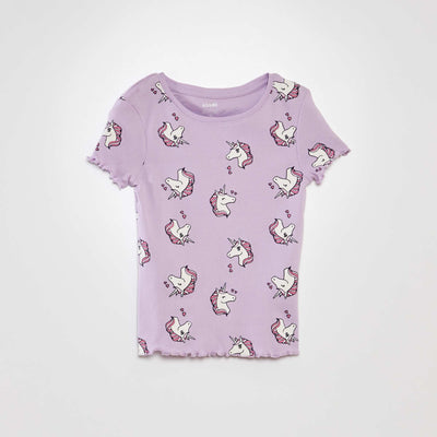 T-shirt manches courtes Violet
