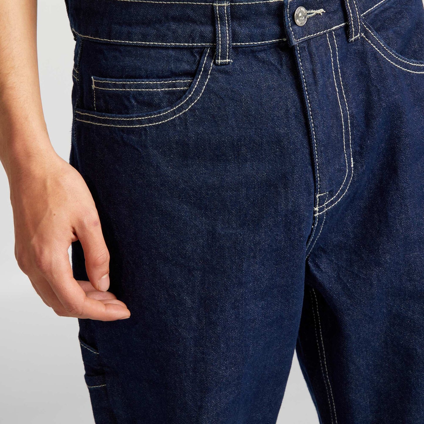 Pantalon denim style carpenter Bleu