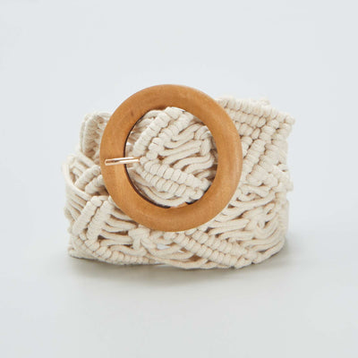 Ceinture en macram Blanc
