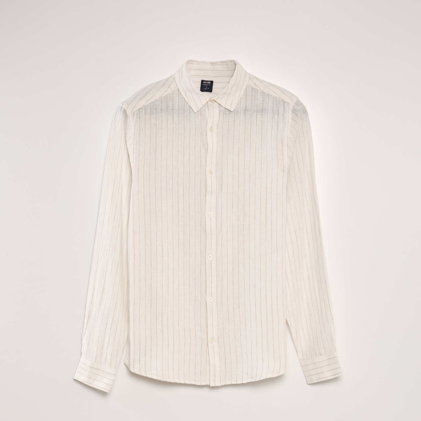 Chemise en lin rayures Blanc