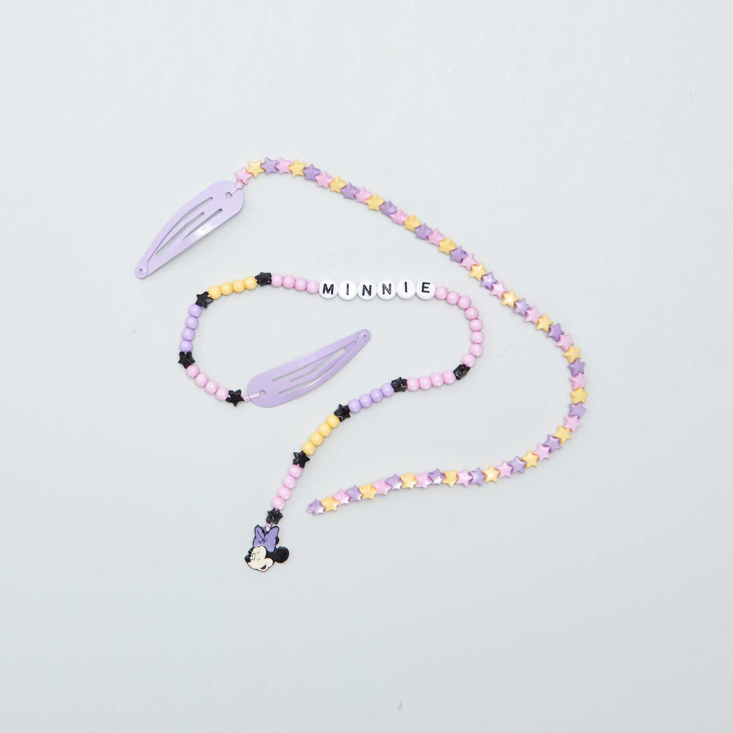 Pinces clic clac avec perles 'Disney' Rose